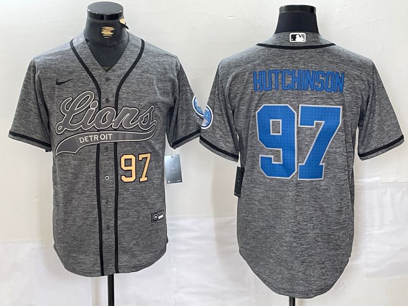 Men Detroit Lions 97 Hutchinson Camo Joint Name 2024 Nike Limited NFL Jersey style 2